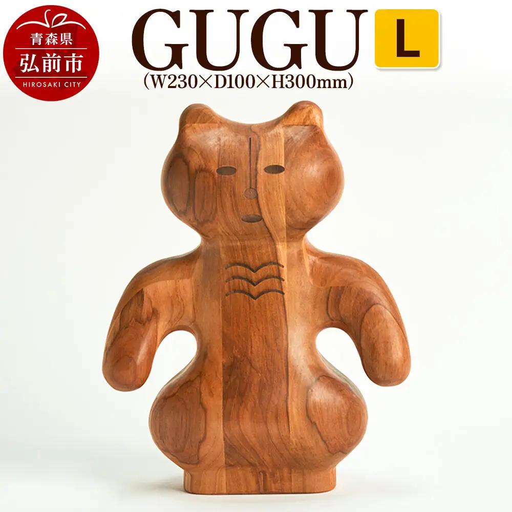 GUGU L（W230×D100×H300mm）  木製 おしゃれ かわいい インテリア 置物 オブジェ 日本製