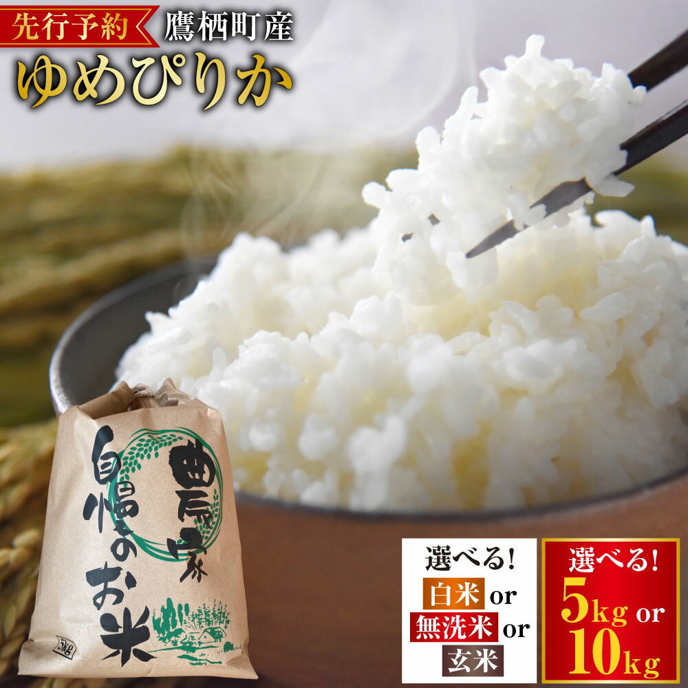 【ふるさと納税】【令和7年産】 ゆめぴりか (選べる 白米 無洗米 玄米 / 5kg 10kg) 北海道 鷹栖町 たかすタロファーム 米 コメ こめ ご飯 白米 お米 ゆめぴりか コメ白米 送料無料 【2025年9月下旬より発送開始】