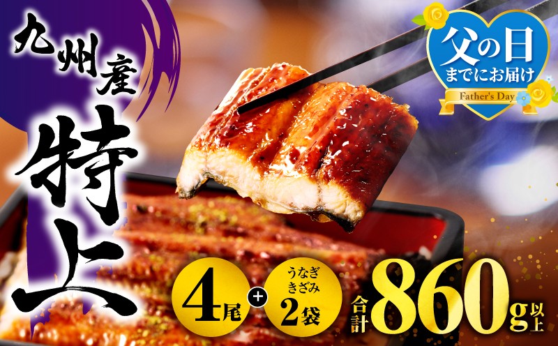 【数量限定】国産うなぎ蒲焼4尾 計800g以上 鰻蒲焼ウナギ蒲焼用たれさんしょうのセット