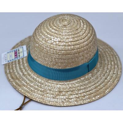 ふるさと納税 小城市 麦わら帽子職人 手作り(子供サイズ)　水色