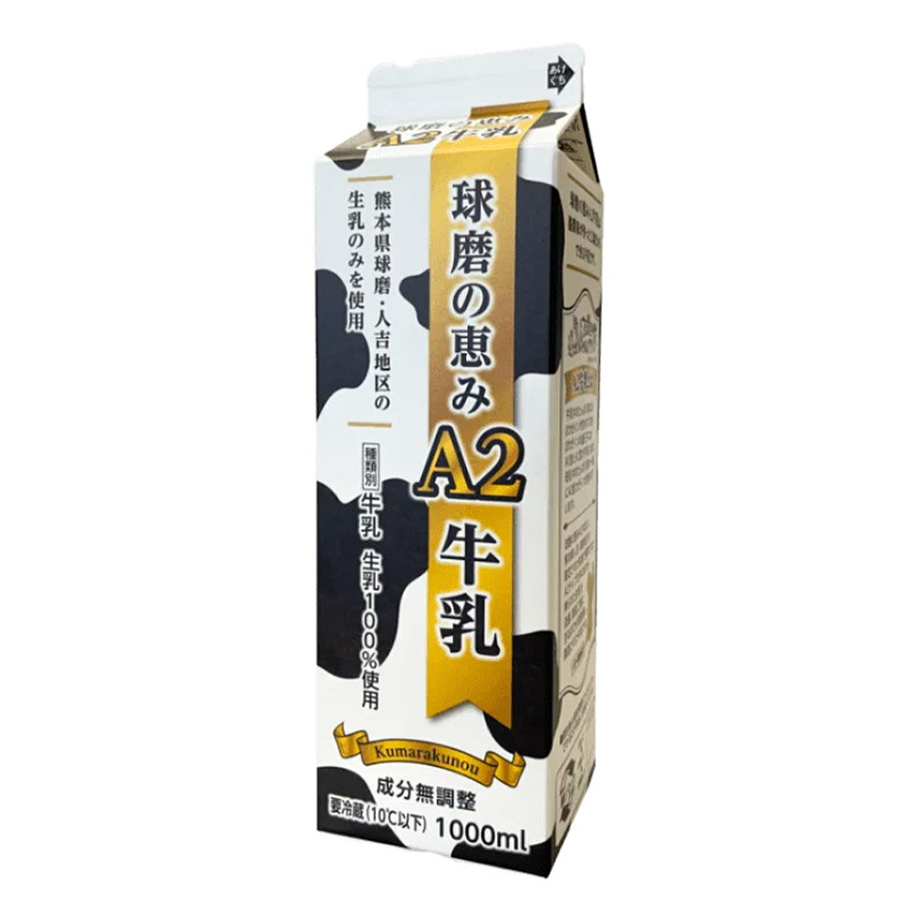 【ふるさと納税】＜選べる内容量＞球磨人吉産 球磨の恵みA2牛乳 4本・6本 パック 1パック1000ml 計4L・計6L 牛乳 生乳 乳飲料 乳性飲料 飲料 朝食 健康 腸活 冷蔵 熊本県産 国産 九州 熊本県 人吉市 送料無料