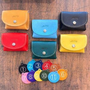 JIN ウォレット JINTO 野球 グローブ 革 小物 ミニ 財布 小銭 コイン ケーズ:カーキ