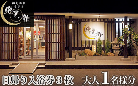 絶景の館　日帰り入浴券3枚 No.135