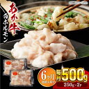 【ふるさと納税】【全6回定期便】熊本県産 あか牛 白ホルモン 合計3kg (250g×2P) 熊本 赤牛 褐牛 あかうし 褐毛和種 肥後 冷凍 国産 牛肉【五右衛門フーズ】[YBZ008]