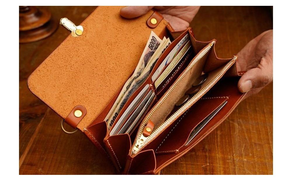 【レザーベース】BAGウォレット（チョコ）