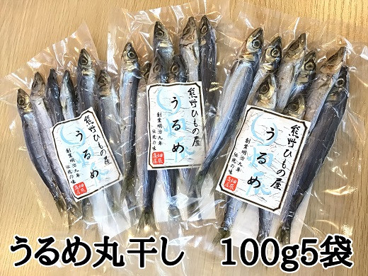 
            熊野の老舗干物屋　畑辰商店【うるめ丸干し☆100ｇ入り】×5袋【kmkn0258】
          