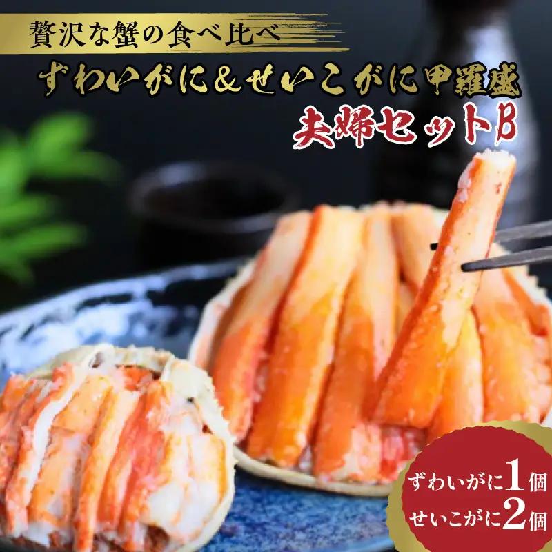 ☆蟹の宝石箱☆ ずわいがに＆せいこがに甲羅盛 夫婦セットB 蟹