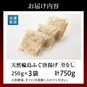 天然輪島ふぐの唐揚げ（750g） wa001-014