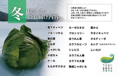 お届け内容は一例です。収穫状況により変更となる場合があります。