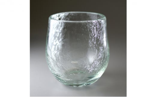 0872萩ガラス 耐熱ロック丸コップ クリア