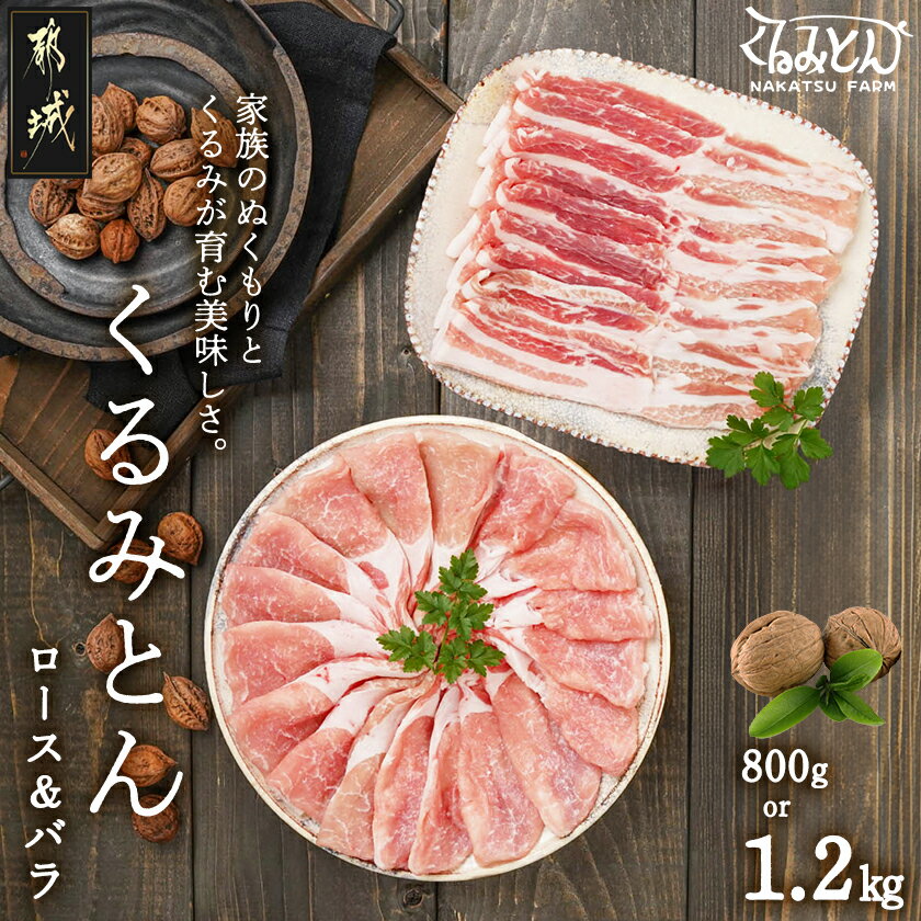 【ふるさと納税】【内容量が選べる！】「くるみとん」ロース＆バラしゃぶしゃぶ用 - 都城産豚 くるみとん ロース バラ しゃぶしゃぶ用 豚肉 しゃぶしゃぶ 選べる内容量 800g/1.2kg 送料無料 SKU-J301【宮崎県都城市は2年連続ふるさと納税日本一！】