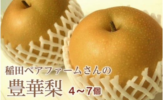 
            稲田ペアファームの豊華梨（ゆたかなし）（2）【4～7玉入り】【フルーツ 果物 くだもの 食品 人気 おすすめ 送料無料】
          