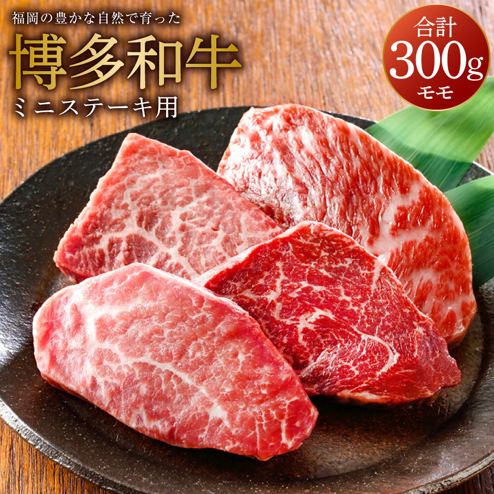 【ふるさと納税】福岡の豊かな自然で育った 博多和牛 ミニステーキ用 約300g モモ 九州産 国産牛 黒毛和牛 和牛 牛肉 ステーキ 福岡県産 冷凍 送料無料