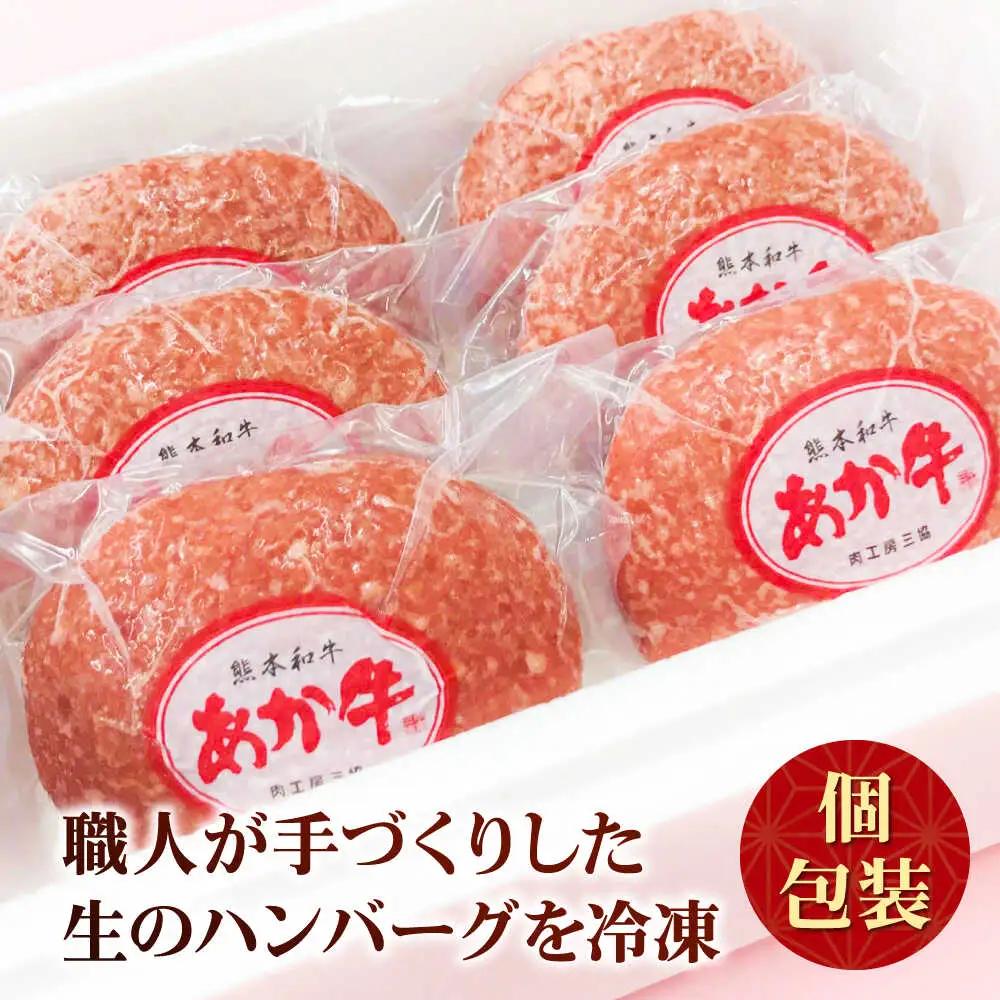 令和8年熊本地震復興支援 あか牛100％ハンバーグ 約120g×6個 ハンバーグ[AYCQ001]