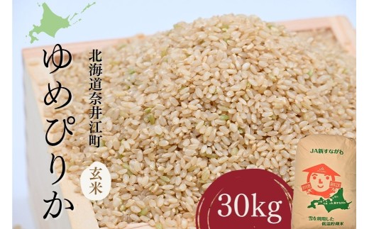 【2027年3月発送】令和 8 年産 新米 【 配送時期が選べる 】 奈井江町 ゆめぴりか 玄米 30kg 特 A ランク評価 低タンパク追求 JA 新すながわ 大容量 クリーン農業 北海道米 ブランド米 産地限定米 お米 米 こめ ごはん ご飯 ないえ