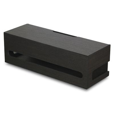 ふるさと納税 海南市 和歌山県海南市 バスク ケーブルボックス L ブラック 邪魔なケーブル類も木調ケースでスマートに収納