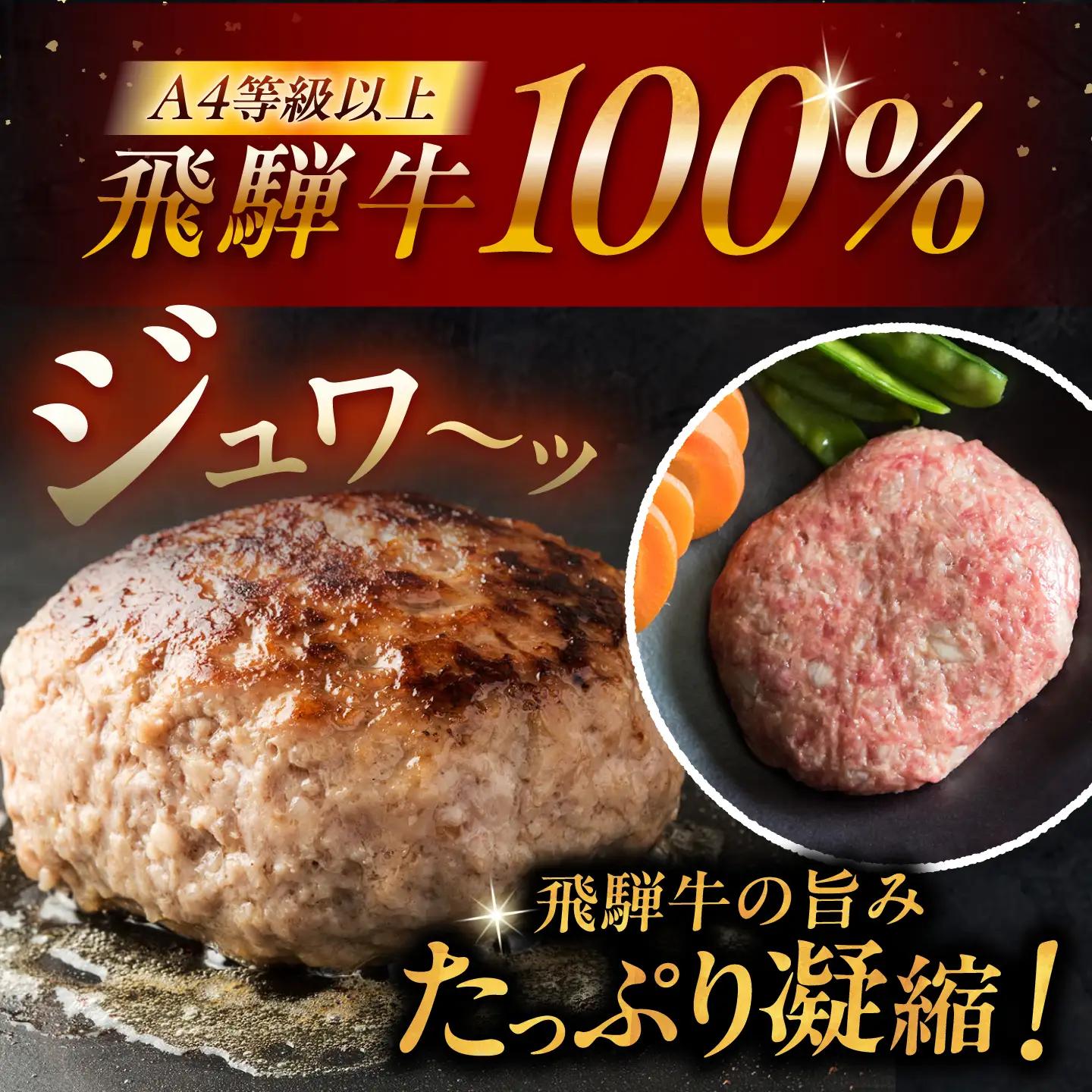 ハンバーグ 飛騨牛100% 7個 A5,A4ランク 特製笠置ゆず使用おろしポン酢付  / 恵那市 / 岩島屋 [AUAJ023]