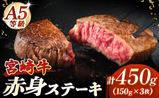 【A5等級宮崎牛】赤身ステーキ（小林市産 牛肉 和牛 特選 贅沢 厳選和牛 ブランド牛 ギフト 贈答）