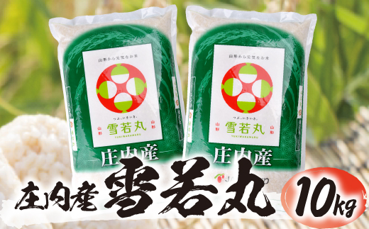 SC0662　雪若丸 5kg×2袋 計10kg 令和7年産米 山形県庄内産  東北 酒田市 庄内地方 庄内平野 お米 精米 白米 ブランド米 庄内米 ごはん ご飯 農協 産地直送 JA庄内みどり