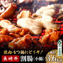 【ふるさと納税】【6回定期便】長崎牛 割腸（小腸） 焼肉・ホルモン鍋 用 600g / 鍋 なべ やきにく ホルモン 牛肉 もつ鍋 / 南島原市 / はなぶさ [SCN116]