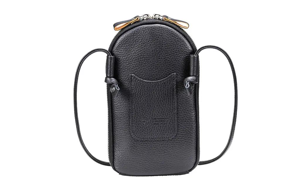 豊岡鞄 TUTUMU Pocket Leather （S4400） ブラック / 木和田正昭商店 縦型 ショルダー バッグ 斜めがけ 牛皮革 レディース 大人 おしゃれ シンプル デザイン 無地 モバ