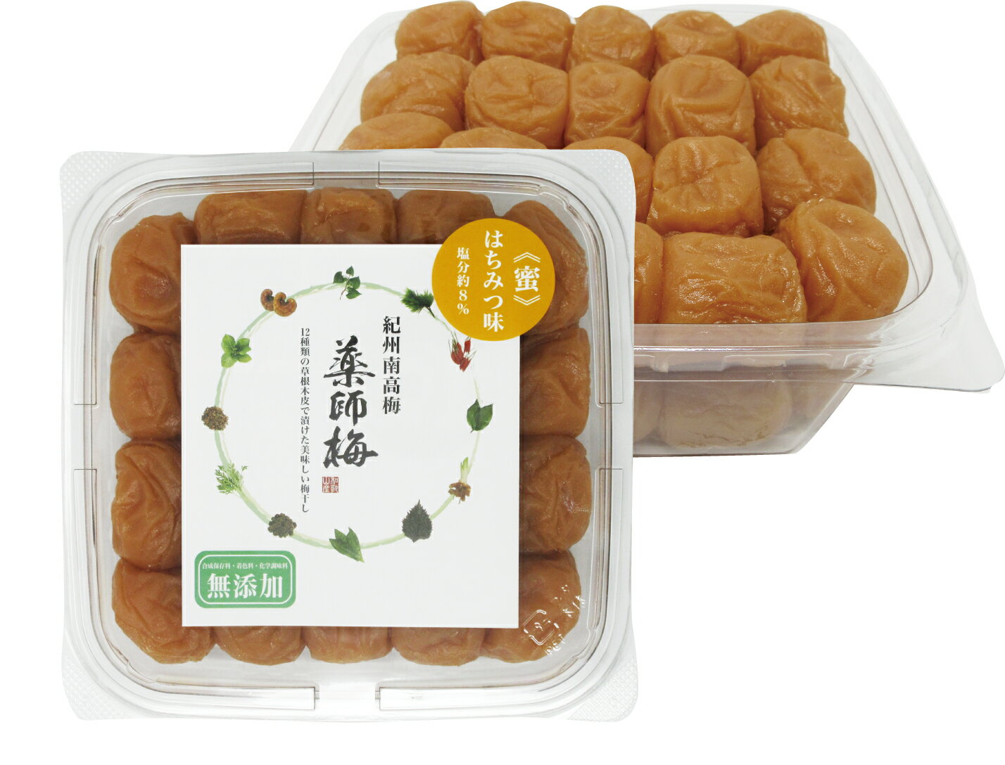 【ふるさと納税】薬師梅『蜜』はちみつ味 1kg｜紀州南高梅 大粒 天日塩 土用干し 無添加 はちみつ漬け 塩分8％ 和歌山 みなべ町