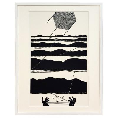 ふるさと納税 長野市 きりえ版画　KITEシリーズ　(糸巻き) |  | 01