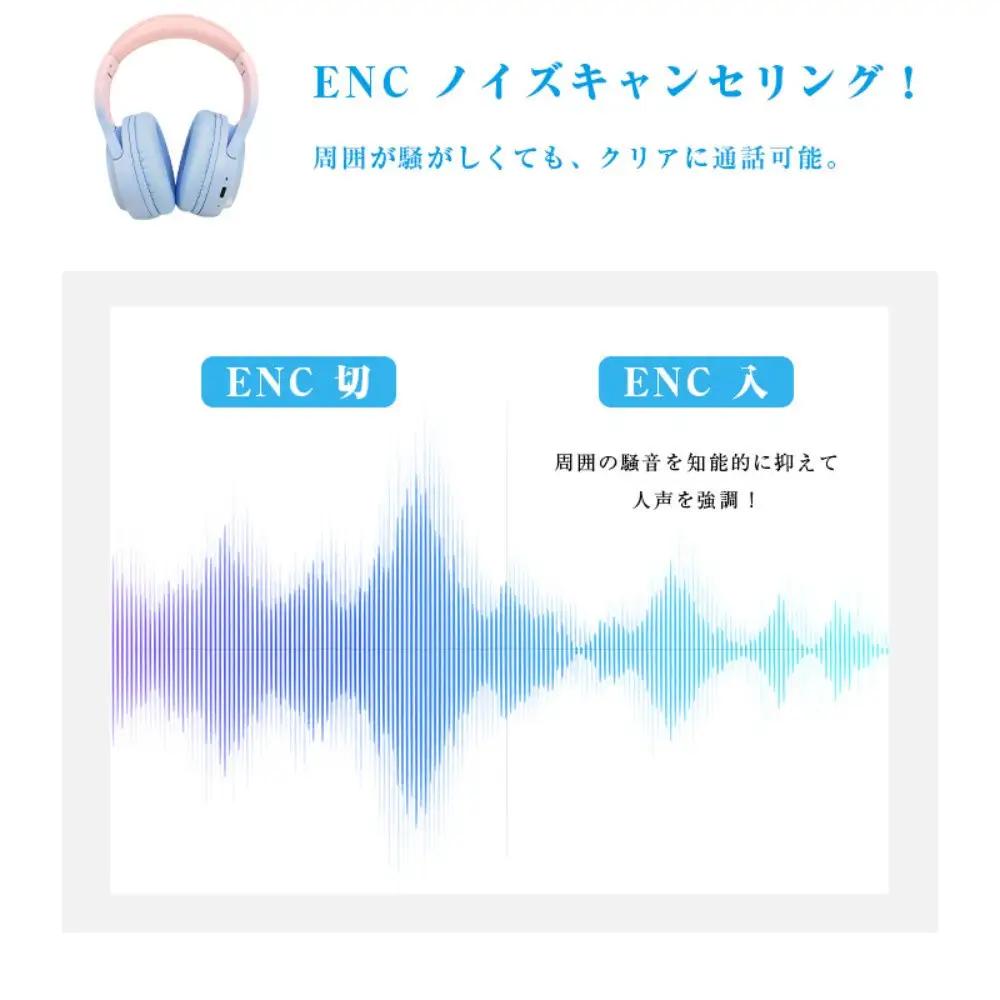 【ベビーブルー】ワイヤレスヘッドホン イヤホン ヘッドセット Bluetooth6.1 超低遅延 wireless ブルートゥースイヤホン 自動ペアリング マイク内蔵 ノイズキャンセリング クリア通話