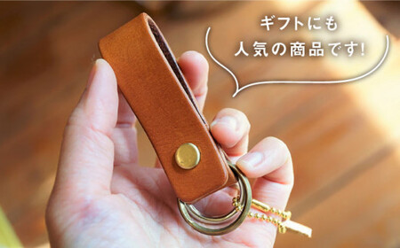 【手縫いの本革製品】キーホルダー 本革《糸島》【BLESS】[AAA002]革製品 革 革小物 レザー 本革 牛革 レザークラフト レザー製品 ハンドメイドレザー