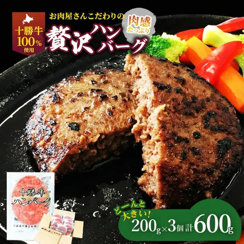 手ごねハンバーグ 200g×3個 十勝牛 ハンバーグ