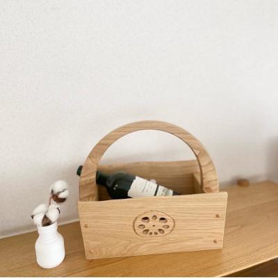 ふるさと納税 藤枝市 栗の木の贅沢小物　ハスバスケットH |  | 03