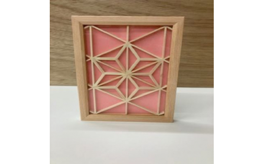 
よしの組子スタンド(薄ピンク) 14,5cm×21,5cm×12cm【1143270】
