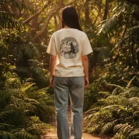 やんばるの自然を纏う オリジナルデザインTシャツ(アイボリーホワイト/Mサイズ)【1732929】