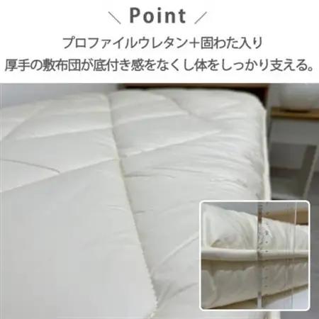 【シングル】日本製 4層 体圧分散プロファイルウレタン敷ふとん100×210cm　HGP-4S【1559651】