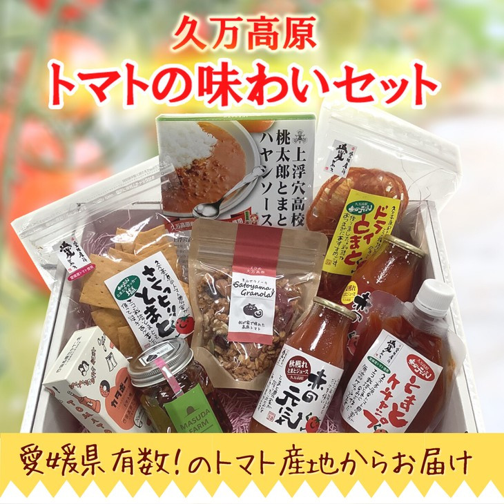 
トマトの詰め合わせ「高原トマトお楽しみセット」｜トマト 高原 野菜 ハーブ ケチャップ クラッカ ドライトマト トマトソース ギフト 贈答 プレゼント 愛媛 久万高原町
