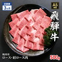 【ふるさと納税】【定期便3ヶ月】牛肉 飛騨牛 焼き肉 セット ロース 又は 肩ロース 500g 黒毛和牛 A5 美味しい お肉 牛 肉 和牛 焼肉 BBQ バーベキュー 【岐阜県瑞穂市】　定期便