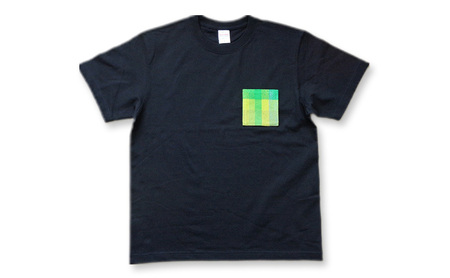 胸ポケット付きTシャツ Mサイズ 半袖 洋服 手織り 男女兼用 選べる ポケット 色 コットン 新潟市 ポケット黄