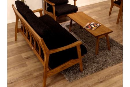 D128-02 C.S.リビングテーブル兼ベンチ【国産栗材】JCS-LT11-110-6 PBK