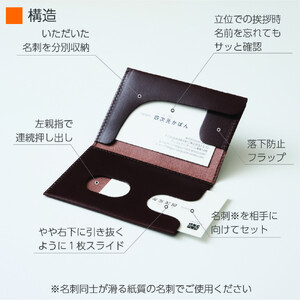 【紺青】薄い、開けない名刺入れ「Slide Thumb（スライドサム） 30」｜名刺入れ メンズ レディース 本革 レザー 栃木レザー ビジネス