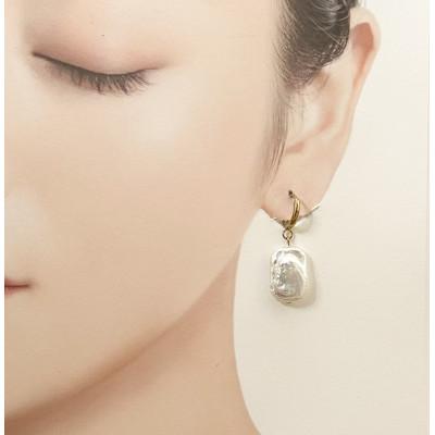 ふるさと納税 藤井寺市 淡水パールのフープピアス |  | 01