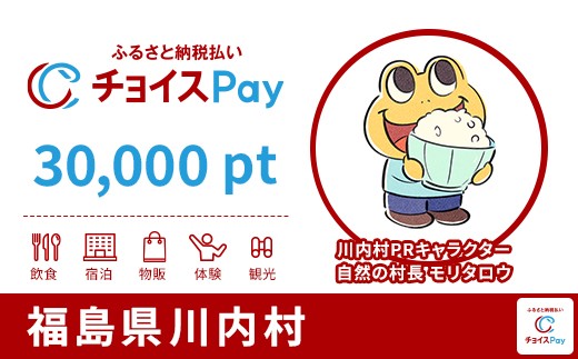 
                  川内村チョイスPay 30,000pt【会員限定のお礼の品】
                