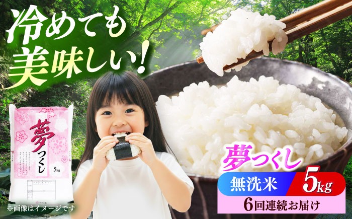 【全6回定期便】【令和7年度産】無洗米 無洗米 夢つくし 5kg 精米 有限会社ファインリョーコク/築上町[ABCO035]