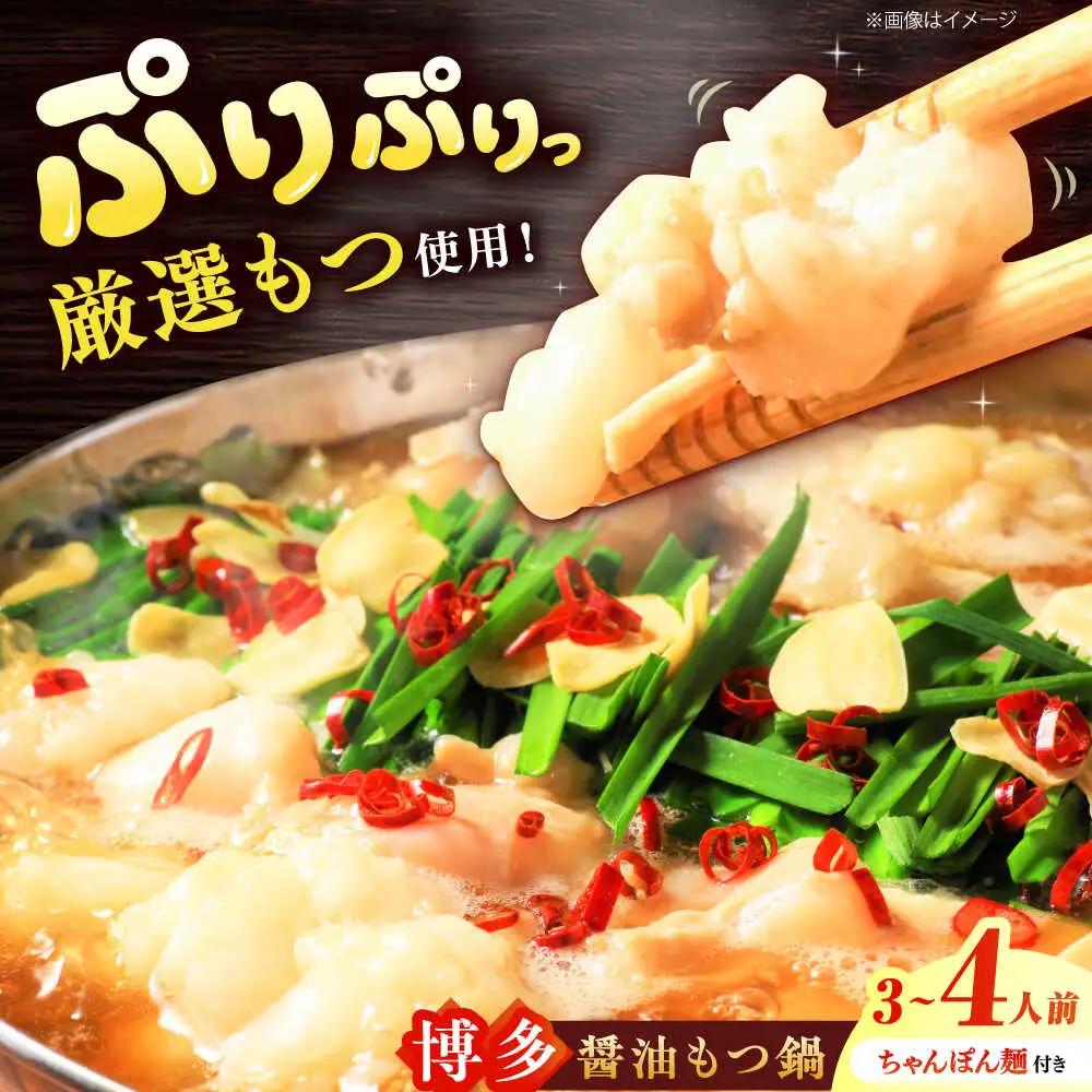 博多もつ鍋 醤油 3~4人前 [BGAB001]牛モツ もつ鍋
