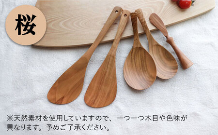 あると嬉しい キッチンツール 4本＋1セット 【素材選べる】 糸島市 / 家具工房 橙 キッチン用品 木べら [AZF010]
