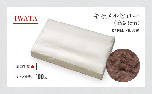 枕 キャメル IWATA 高さ3cm ラクダ まくら 職人 滋賀県 愛荘町