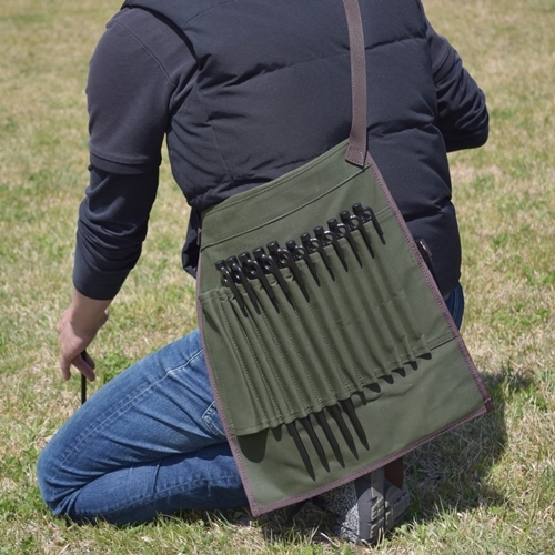 ペグケース　ペグ・ハンマーケース　PH-007　／　ペグ収納ケース　ペグバッグ　作業バッグ　腰に巻ける　キャンプ　テント　防水　ペグ　ハンマー　運搬用_イメージ2