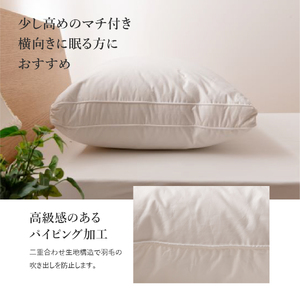 甲州羽毛ふとん　ダウンまくら横寝用　大判 寝具 布団 ふとん 羽毛布団 ダウン まくら 枕 