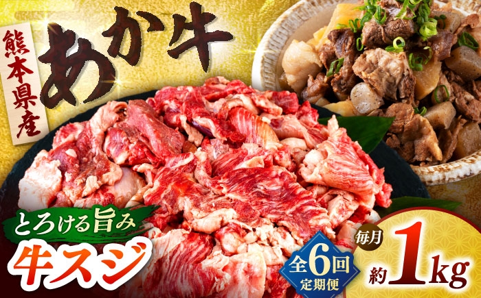 
            【全6回定期便】熊本あか牛スジ 1kg　 【合同会社　長岡フーズ】 [ZFR047]
          