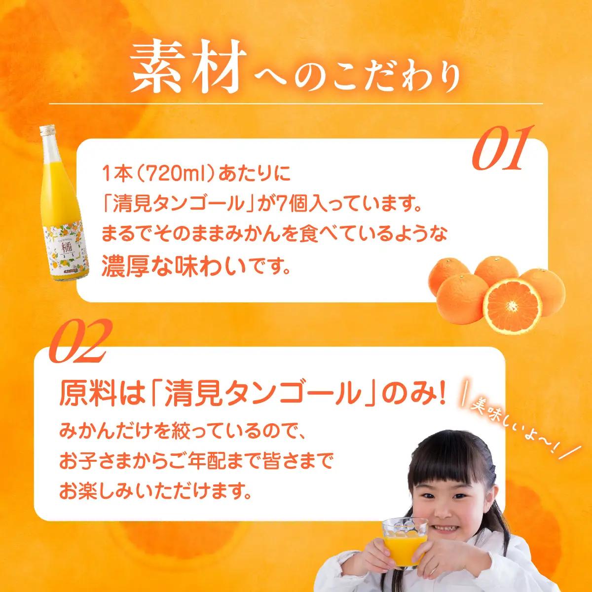 清見タンゴールジュース 720ml×2本 IKTBN001