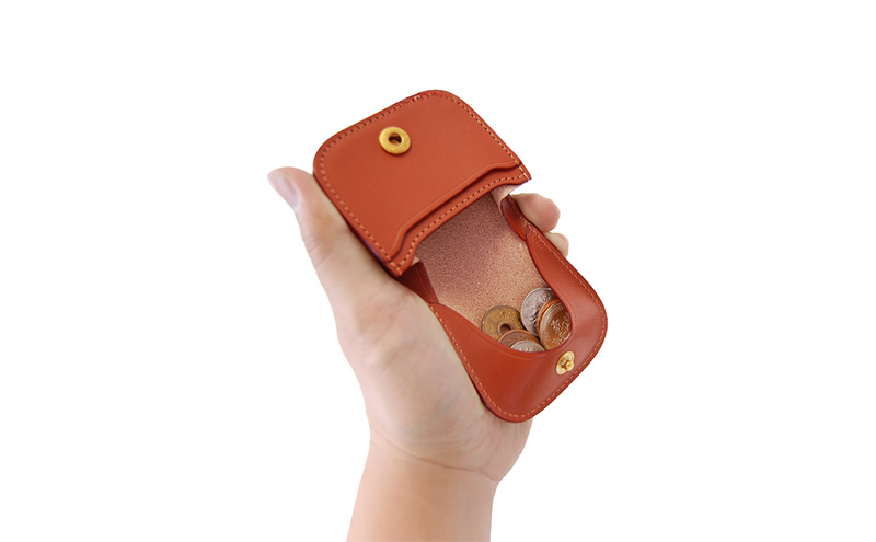 厚口小銭入れ キャメル ＜名入れ無＞